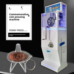 Machine de pressage de pièces commémoratives interactive, équipement de pressage de pièces de monnaie, pièces de monnaie souvenirs artisanales sur site, attractions touristiques - Product Image 1