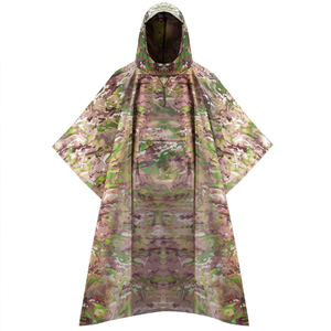 เสื้อกันฝนลายพราง DF1019 พร้อมฮู้ดและกระเป๋าเก็บผ้า สำหรับการล่าสัตว์และตั้งแคมป์ - Product Image 6