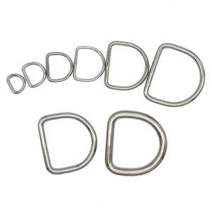 Edelstahl Nahtloser halbkreis förmiger Ring Schnallen tasche Teile Zubehör Gepäck riemen Gurtband Haustier Hunde halsband Geschirr <span class=keywords><strong>D</strong></span> Ring - Product Image 5