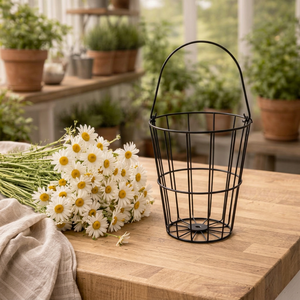 Panier en fil métallique avec poignées ergonomiques pour le transport, les courses et l'organisation quotidienne - Product Image 1