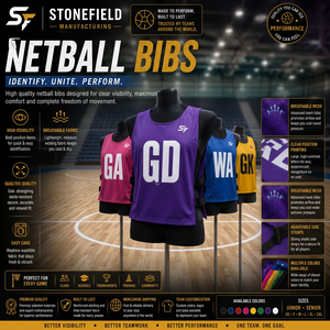 Maillots de netball imprimés à manches courtes pour adultes, été - Product Image 3
