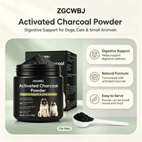 Poudre de charbon actif pour chiens et chats, marque privée OEM, favorise la digestion des animaux et aide à maintenir une qualité normale des selles