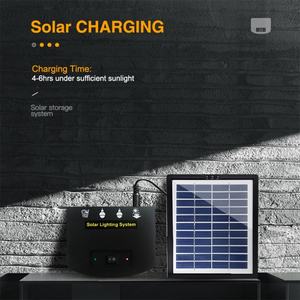 ชุดไฟโซลาร์เซลล์พร้อมหลอดไฟ LED 2 ดวง และแบตเตอรี่ลิเธียมไอออน 2600mAh สำหรับใช้ในครอบครัว, ตั้งแคมป์, และกรณีฉุกเฉิน - Product Image 5