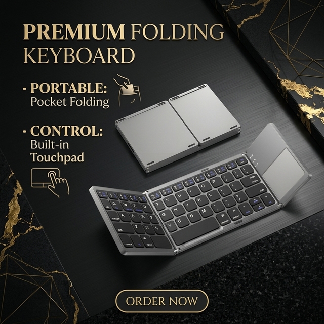 OEM logo Pocket-size Folding Keyboard Teclado Tastatur Clavier Tastiera Portable Mini Wireless Folding Keyboard for Travel