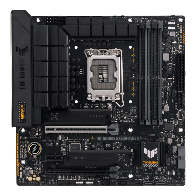 New TUF GAMING B760M-PLUS D4 Motherboard DDR4 PCIe 5.0 128GB PCIe 4.0 M.2 USB3.2 Gen2 Type-C for Desktop