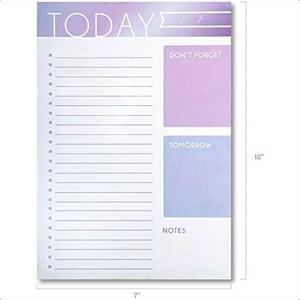 Bloc-notes tendance ombré pour liste de tâches quotidiennes 7x10, 60 pages, avec liste de contrôle 'Ne vous oubliez <span class=keywords><strong>pas</strong></span> pour demain' et sections de notes - Product Image 6
