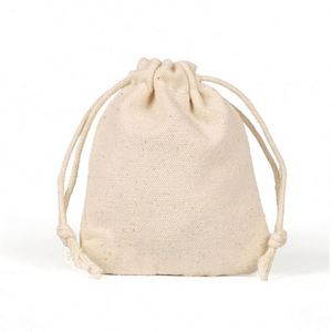 Sac en coton écologique de 12*15cm avec cordon de serrage, vente en gros, idéal pour les bijoux de mariage, les bonbons, le rangement et les emballages cadeaux - Product Image 3