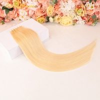 Vendedores de cabello humano virgen alineado con cutícula brasileña Venta al por mayor Extensiones de cabello con cinta ondulada de cuerpo recto Paquete de estilo afro