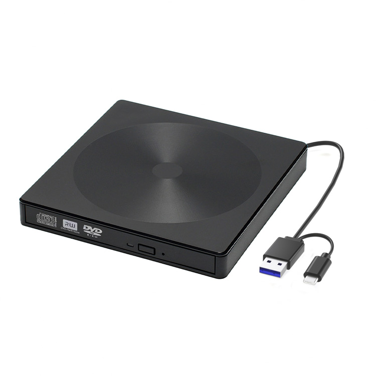USB External DVD RW Burner with 24x/8x Read Speed and 4MB Cache for Laptops and Desktops
