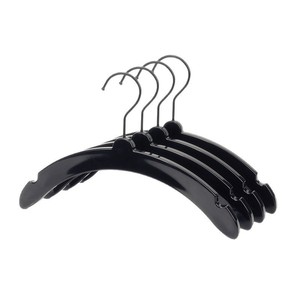 Percha de acrílico para ropa, antideslizante, negra, para tiendas de ropa, tiendas de ropa infantil, percha en forma de media luna - Product Image 5