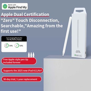 Stylet magnétique intelligent pour <span class=keywords><strong>iPad</strong></span>, crayon tactile capacitif, fonction Find My, stylo en plastique avec pointe remplaçable - Product Image 2