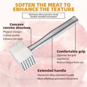 Marteau attendrisseur de viande en alliage d'aluminium de qualité alimentaire JIAYU pour steak de bœuf et volaille, outil de cuisine pour la préparation de la viande - Product Image 4