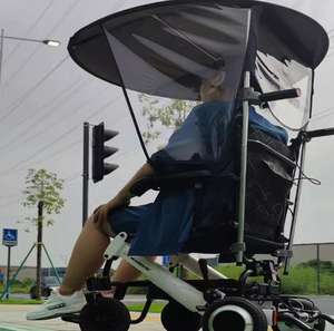 Poncho de pluie universel pour fauteuil roulant, imperméable épais et réfléchissant pour les personnes handicapées - Product Image 5