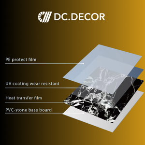 Panneaux muraux modernes en <span class=keywords><strong>PVC</strong></span> imitation marbre, épaisseur 3 mm, revêtement UV, imperméables et ignifuges, pour chambre à coucher, salon, hôtel, extérieur - Product Image 3