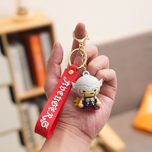 Porte-clés en PVC Spider-Man <span class=keywords><strong>Captain</strong></span> <span class=keywords><strong>America</strong></span> Iron Man Batman <span class=keywords><strong>Figurine</strong></span> de héros de dessin animé Cadeau d'affaires Ornement - Product Image 6