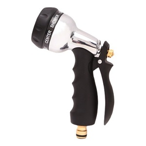 Pistola de Agua para Lavado de Autos de Aleación de Zinc, 7 Funciones, Cabezal de Ducha de Alta Presión, Negro, Operación Manual - Product Image 1