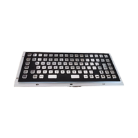 Keyboard mekanik industri logam 104 kunci dengan Trackball atau Touchpad Stan dudukan Panel hitam dan putih