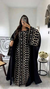 Elegante Set di Abiti per l'Eid al-Fitr, Lussuoso Completo Ricamato con Gonne Interne ed Esterne, <span class=keywords><strong>Abbigliamento</strong></span> Elegante per Donne Musulmane, Set Abaya - Product Image 6