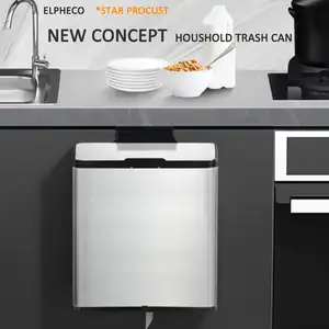 Square Advertising Recycling Sorting Pp Kitchen Wall Mounted Garbage Waste Bin Rubbish Dust Trash Can