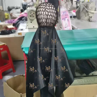 Foulard de Nuit en Satin 2-en-1 avec Filet Intégré pour Soin des Cheveux, Bonnet de Nuit Personnalisé avec Logo AAB1