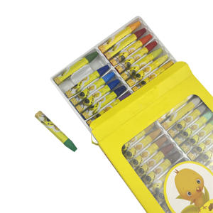 Kawaii Cute Cartoon Hexagonal Shape Crayons Set with Custom 12 24 36 Colors Clear <b>Paper</b> Box - Product Image 2