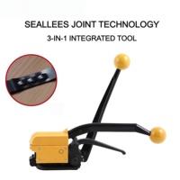 Outil de sanglage manuel en acier A333 sans boucle, 13-19 mm, tendeur-scelleuse combiné portatif pour palettes industrielles