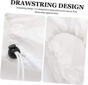 ผ้าคลุมต้นไม้ป้องกันน้ำค้างแข็ง ผ้าคลุมกันน้ำค้างแข็งพร้อมซิปและเชือกผูก ผ้าคลุมป้องกันต้นไม้สำหรับกลางแจ้งในฤดูหนาว ป้องกันน้ำค้างแข็งและอากาศหนาวเย็น - Product Image 2