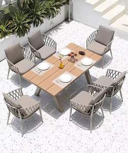 Nhà máy mây đồ nội thất wicker bảng thiết lập ngoài trời sofa Patio đồ nội thất bàn ăn và ghế - Product Image 6