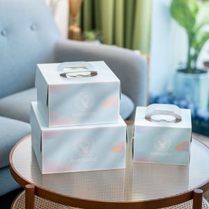 Thiết kế sáng tạo Gấp Giấy boxrecycled giấy các tông bao bì thực phẩm hộp disposablebirthday Bánh hộp đồng bằng - Product Image 6