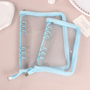 Carpeta de Anillas A6 de PVC Suave con Cierre, Bolsillos para Tarjetas y Dinero, Cuaderno Planificador, Promoción HT Color - Product Image 1