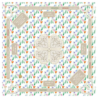Tapis de mahjong contemporain de luxe en acrylique, 1 pièce, motif Lotus Heron américain, rose, bleu, vert de Noël, personnalisé et roulé