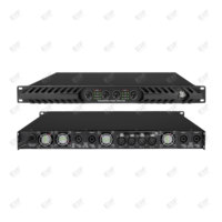 Amplifier Profesional High-Power 4 Ohm Kelas D Metal 1U EIF DP418 1800W*4 Saluran untuk DJ, Pernikahan, Panggung, dan Penggunaan Luar Ruangan