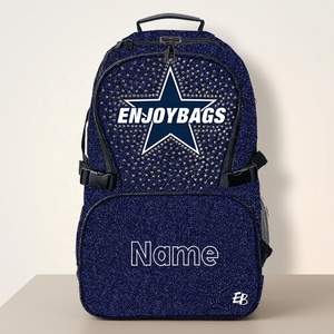 Zaino Personalizzato per Squadre di Cheerleading e Studi di Danza, per Competizioni Allstars Worlds, con Cerniera <span class=keywords><strong>in</strong></span> Qualsiasi Colore, <span class=keywords><strong>Borse</strong></span> per Ragazze <span class=keywords><strong>in</strong></span> Blu Navy - Product Image 1