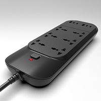 Nouvelle multiprise de protection contre les surtensions 2026 à 8 prises universelles avec CE, 2 ports USB et 4 ports Type-C, rallonge avec prise UK