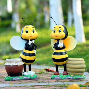 โรงงานที่กำหนดเองเรซิ่นเครื่องประดับ<span class=keywords><strong>โบราณ</strong></span>ไฟเบอร์กลาสสวนสัตว์ประติมากรรมผึ้งกวางม้ารูปปั้น - Product Image 6