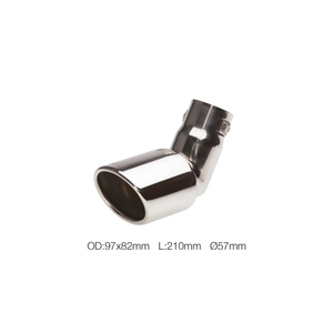 Sistema di Scarico Tuning con Silenziatore Ovale in Acciaio Inox DTM 57mm - Product Image 1