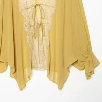 PB&ZA Femme 2026 Nouvelle Collection Été Blouses Chic en Dentelle Asymétriques Décontractées Ample Manches Longues Transparents Chemises Féminines Tops Tendance