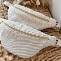 Meilleure Vente Sac Banane en Velours Côtelé Personnalisé avec Logo Imprimé, Sacs de Taille Mignons et Tendance