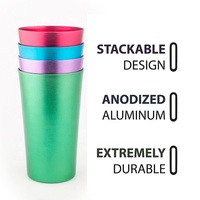 Gobelet écologique recyclé, logo personnalisé par sublimation, tasse à boisson en vrac, 32 oz, 3 oz, 1 litre, tasse en aluminium