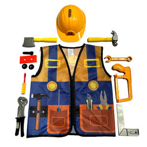 Halloween niños construcción trabajador disfraz ingeniero chaleco bombero sombrero para la escuela carrera día juego de imitación TV película inspirada - Product Image 5
