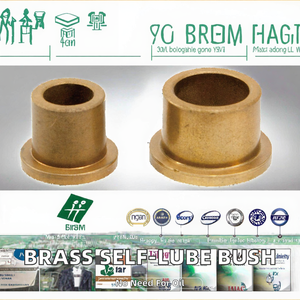 Douilles en laiton autolubrifiantes UTX à usinage direct usine, type à bride, moulage centrifuge, 50 mm - Product Image 2