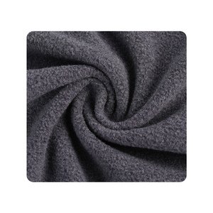Los fabricantes de textiles suministran lana hilada Dty, mezcla de colores negro y rojo, un lado cepillado en tela de punto para un abrigo cálido - Product Image 1