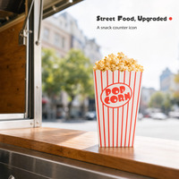 Boîte à popcorn en carton blanc de qualité alimentaire, personnalisable, jetable, en papier, pour cinéma