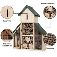 SDIH004 décoration de jardin suspendue en bois maison d'abeille hôtel d'insectes pour papillons et coccinelles abri de maison pour animaux de compagnie en bambou