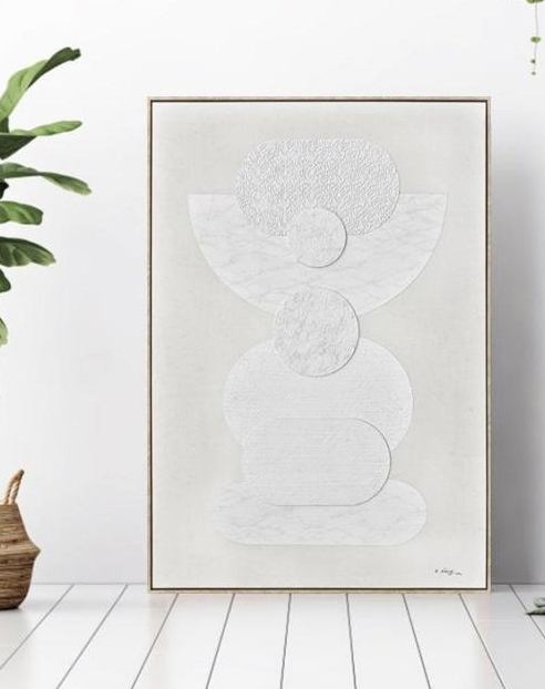 Abstract White Texture Pure Hand painted