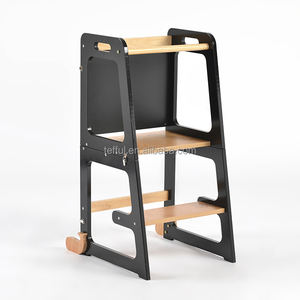 Montessori Modern Foldable Solid Wood Learning <b>Tower</b> for Toddlers-<b>Kitchen</b> & Bedroom/Living Room Use - Product Image 2