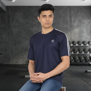 Camiseta Casual de Algodón Premium para Hombre, Tejido Suave y Elegante, Color Sólido, Uso Diario, Secado Rápido, Manga Corta, Cuello Redondo, Corte Regular - Product Image 1