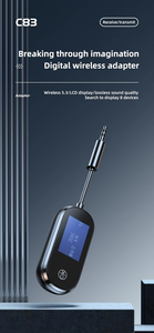 C83 Batería grande 300mAh Pantalla LED Avión 2 en 1 <span class=keywords><strong>receptor</strong></span> y transmisor <span class=keywords><strong>de</strong></span> <span class=keywords><strong>audio</strong></span> <span class=keywords><strong>Bluetooth</strong></span> inalámbrico - Product Image 5