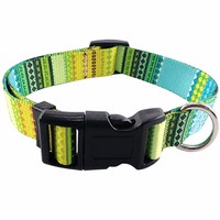 Ensemble collier et laisse pour chien, motif bohème moderne et mignon, imprimé tribal géométrique assorti, réglable, en nylon tissé, doux et durable, pour petits chiens