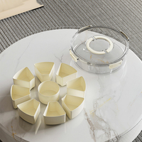 Plateau à épices en plastique portable à 9 grilles avec poignée conception imprimée étanche à l'humidité d'insectes pour le stockage de garde-manger de cuisine à domicile